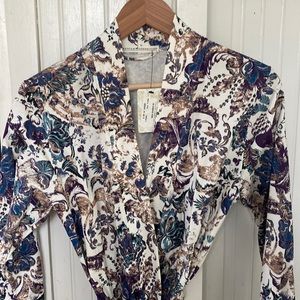 Peruvian Connection “Baroque Robe”.  Small.  Pima Cotton, 100%.   Attached Tie.